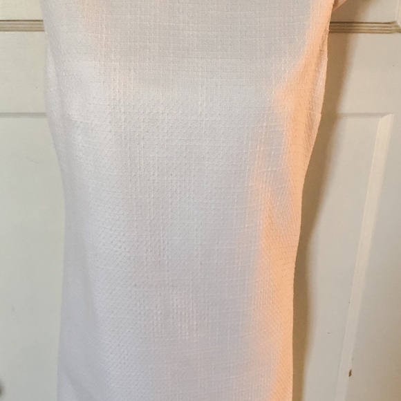 Tahari White Cross Stitch Dress Size 2 - Picture 4 of 7